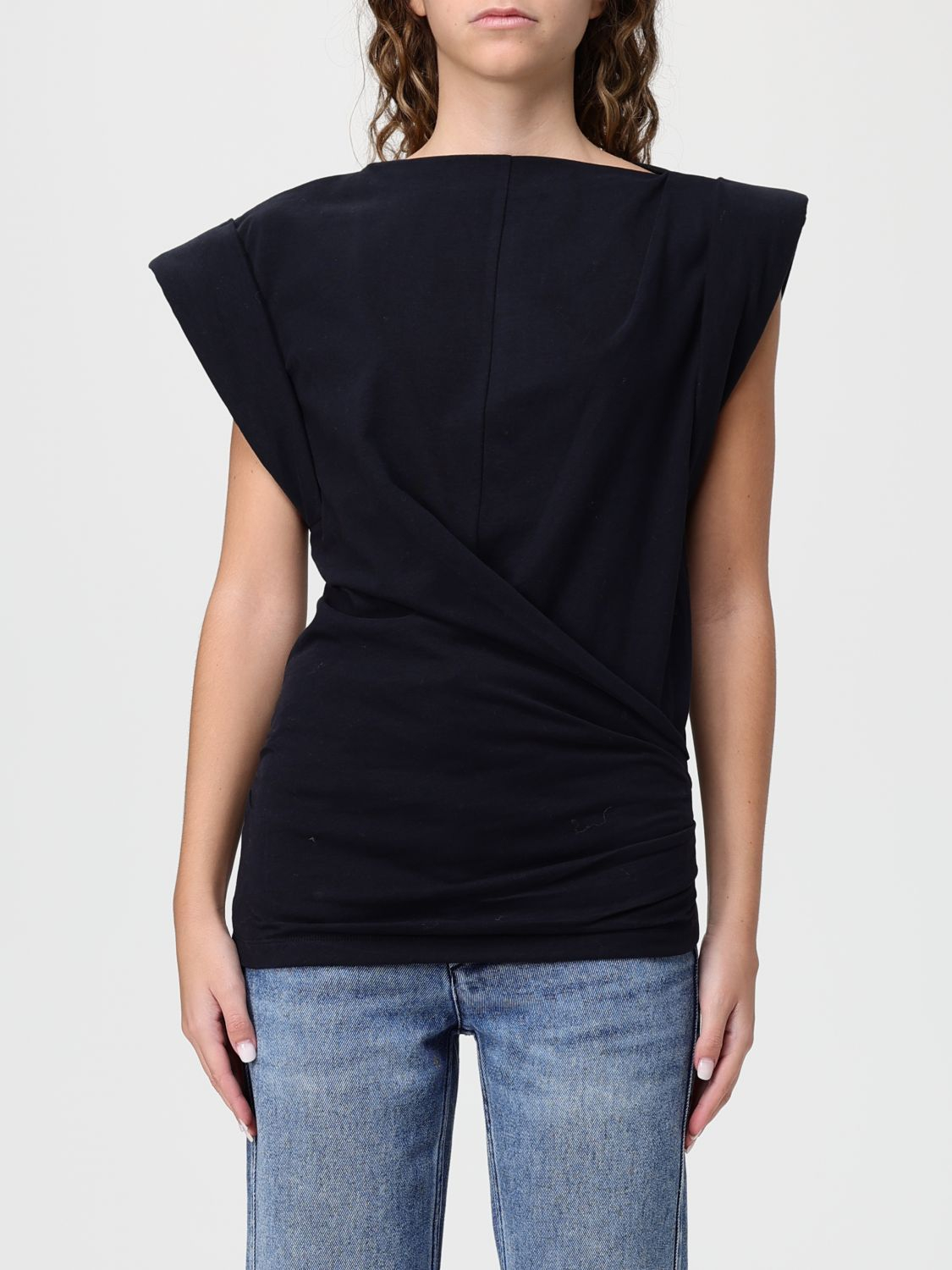 [Isabel Marant] T-shirts Short Sleeve SS26 TS0207FAA1N41I 01BK