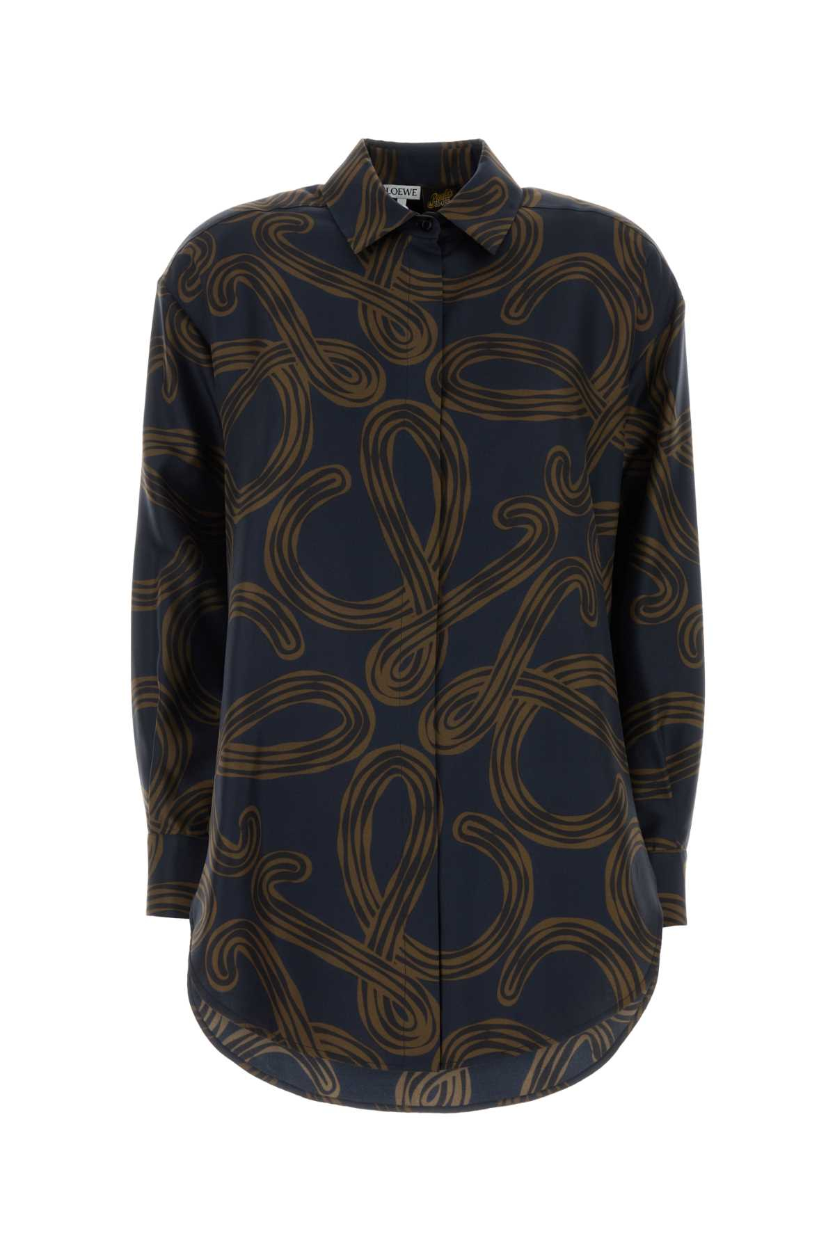[LOEWE PAULA'S IBIZA] Shirts Long Sleeve SS26 S616Y05X74 NAVYBROWN