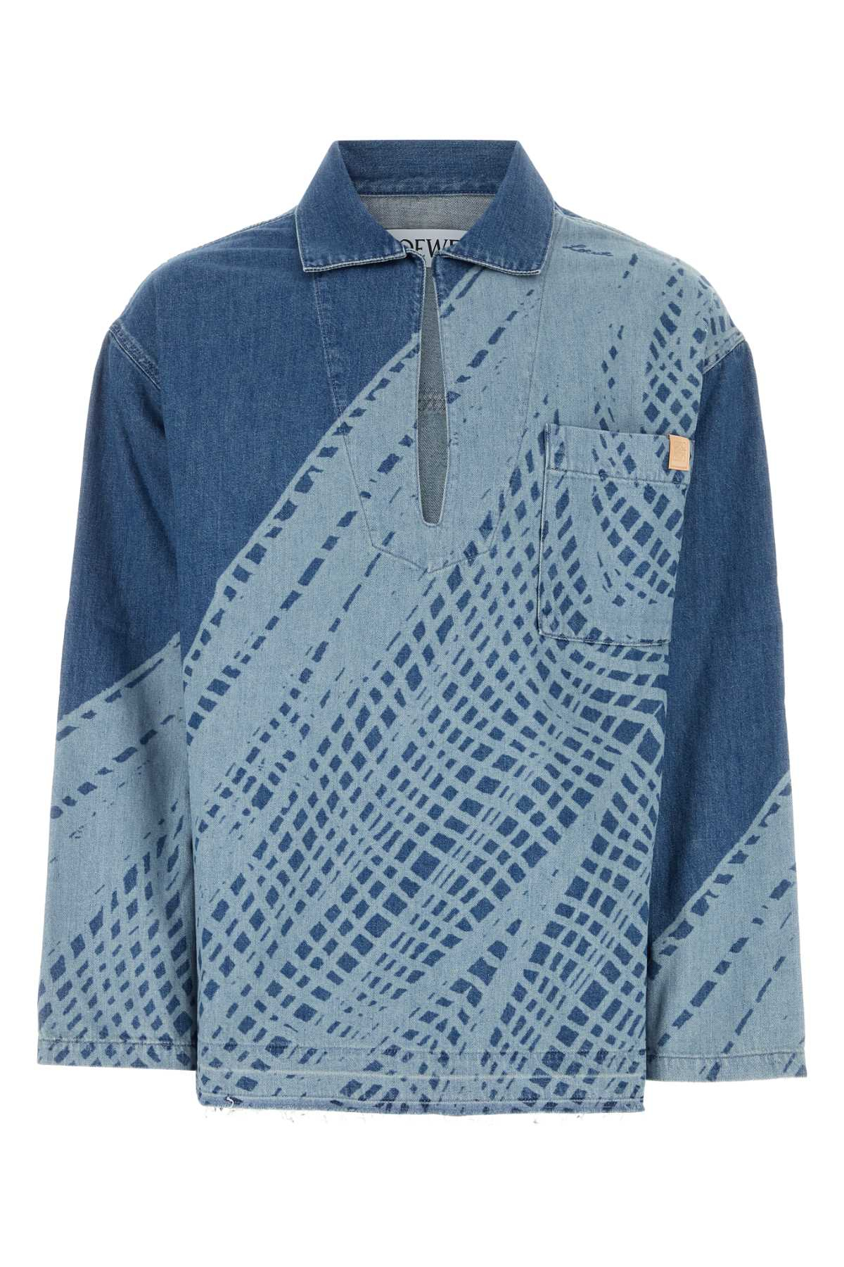 [LOEWE PAULA'S IBIZA] Shirts Long Sleeve SS24 H616Y12X12 LIGHTBLUEWHITE