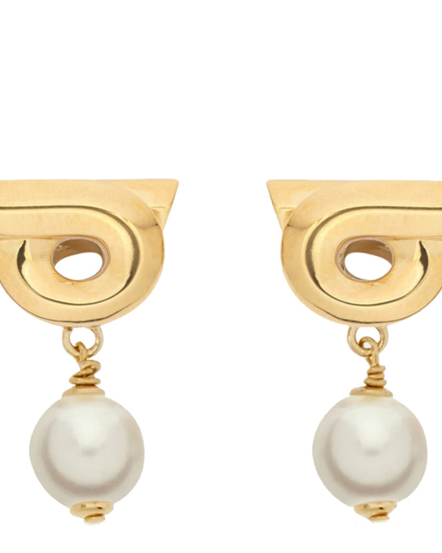[Salvatore Ferragamo] Earring FW26 776601760780ORO/PERLA