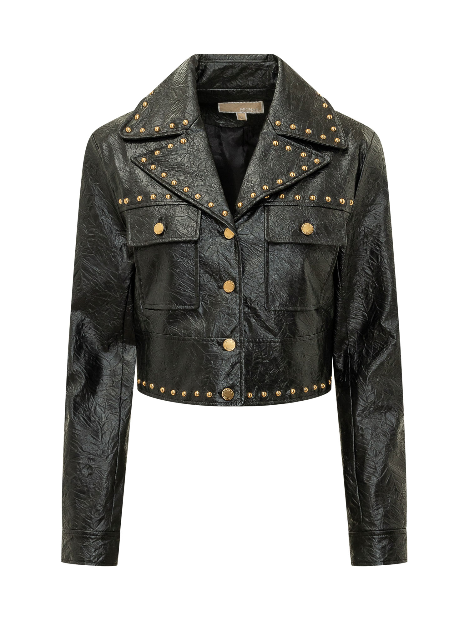 [MICHAEL MICHAEL KORS] Leather Jacket FW26 MT620LKL4K 001