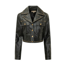 [MICHAEL MICHAEL KORS] Leather Jacket FW26 MT620LKL4K 001