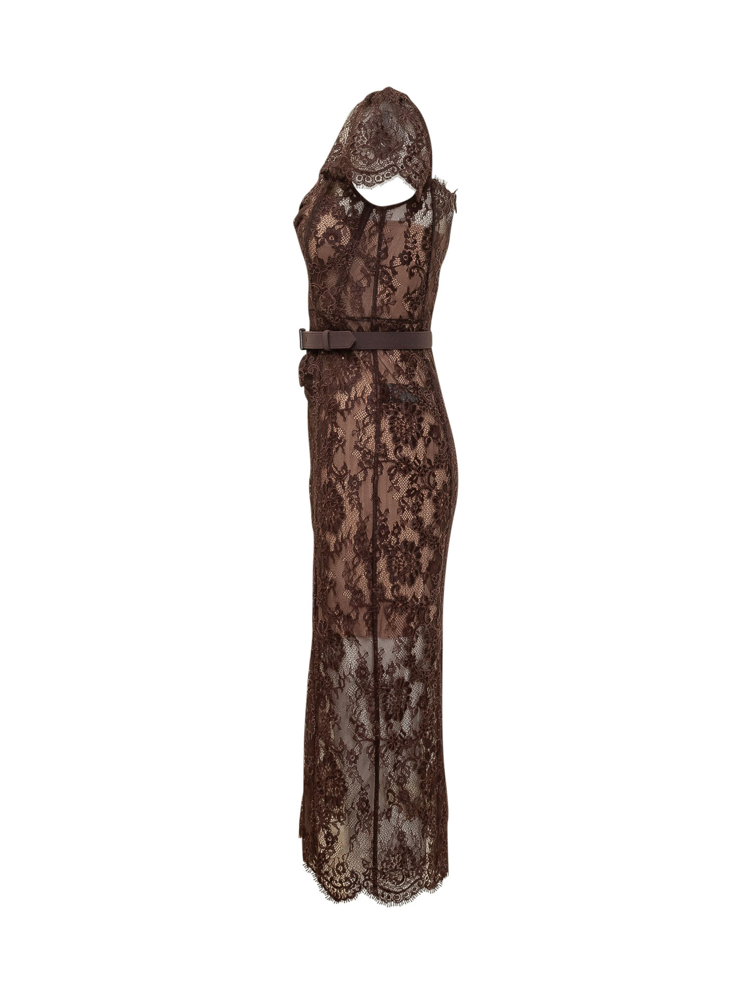[Self-portrait] Short sleeve dress FW26 PF26099MABR BROWN