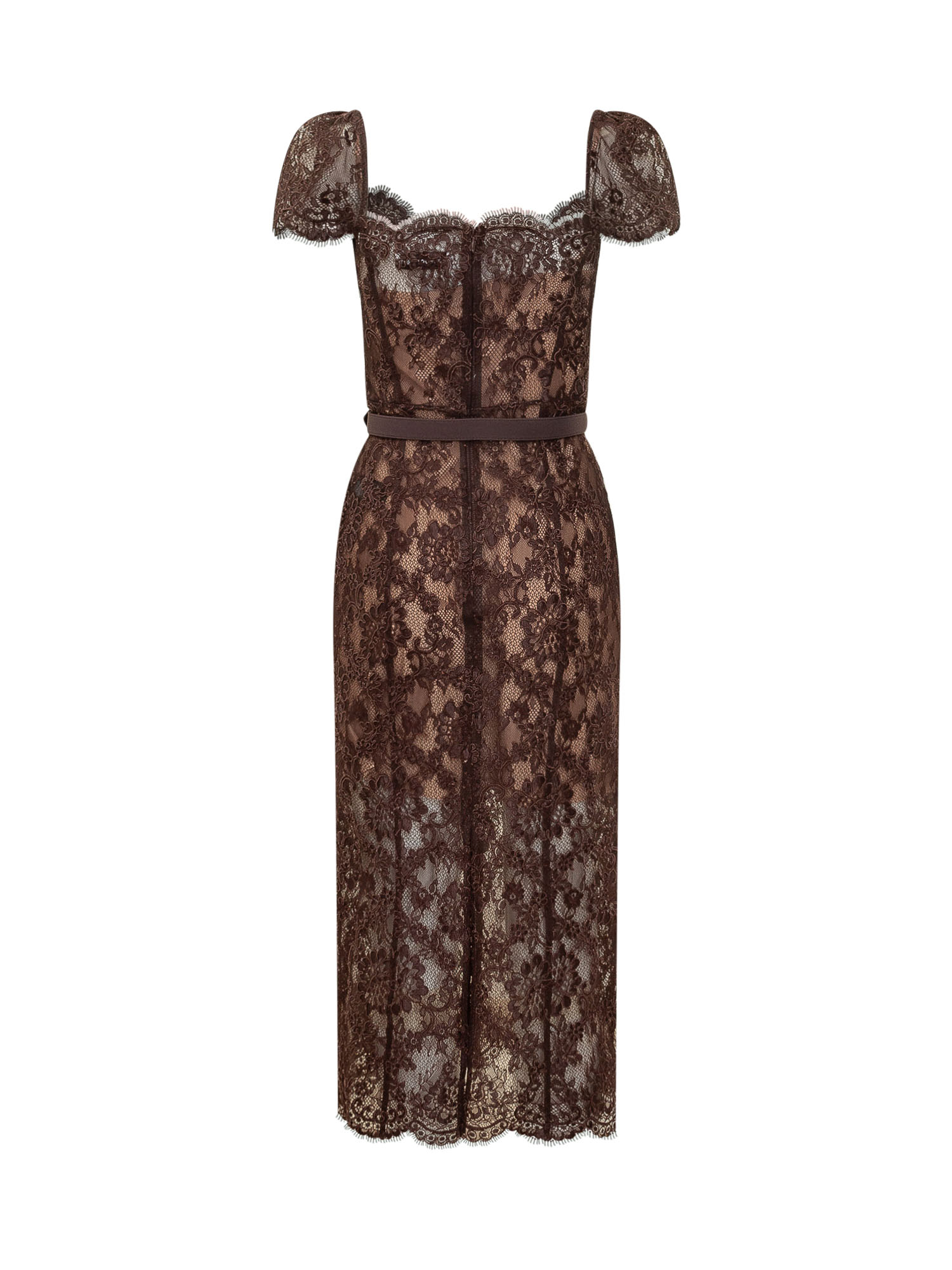 [Self-portrait] Short sleeve dress FW26 PF26099MABR BROWN