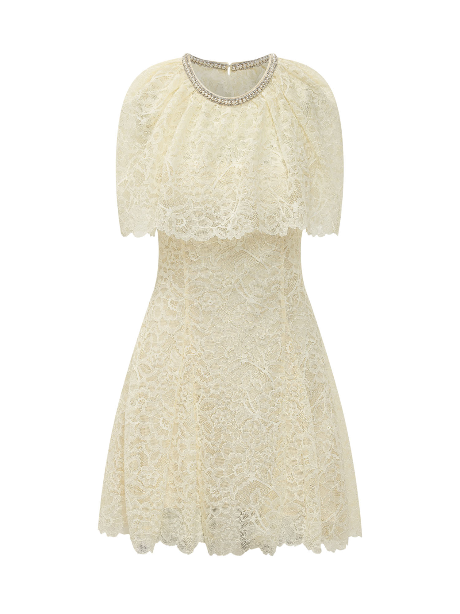 [Self-portrait] Short sleeve dress FW26 PF26099SY YELLOW