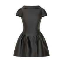 [Self-portrait] Short sleeve dress FW26 PF26097SB BLACK