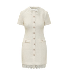 [Self-portrait] Short sleeve dress FW26 PF26002SBC CREAM