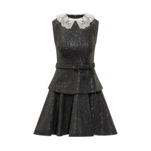 [Self-portrait] Sleeveless dress FW26 PF26002SB BLACK