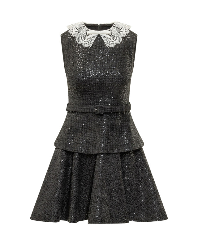 [Self-portrait] Sleeveless dress FW26 PF26002SB BLACK