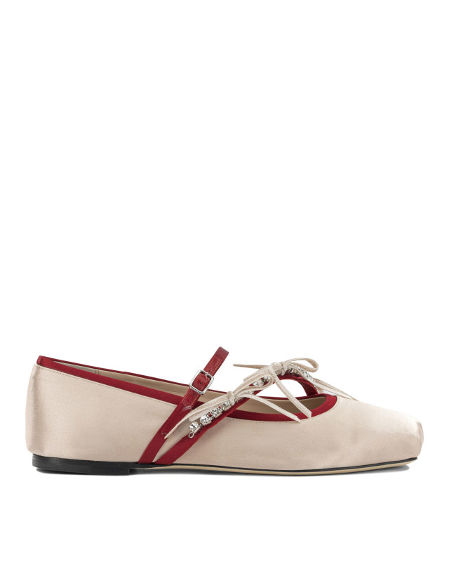 [Jimmy Choo] Flat shoes FW26 LOLI BALLERINABPZMACARON/RUBY RED