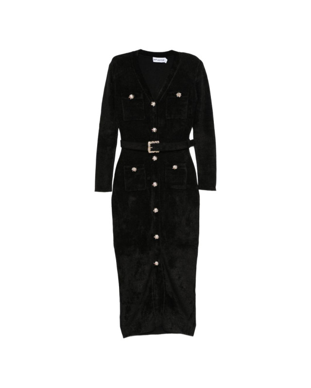 [Self - portrait] Long sleeve dress FW26 AW26-099M-BBLACK