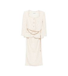 [Self-portrait] Long sleeve dress FW26 AW26-059MA-C  CREAM