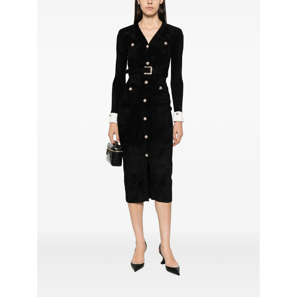 [Self-portrait] Long sleeve dress FW26 AW26-099M-B  BLACK