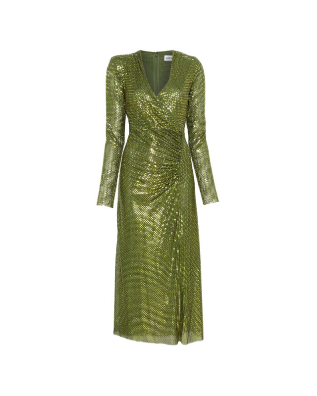 [Self-portrait] Long sleeve dress FW26 AW26-154M-G  GREEN