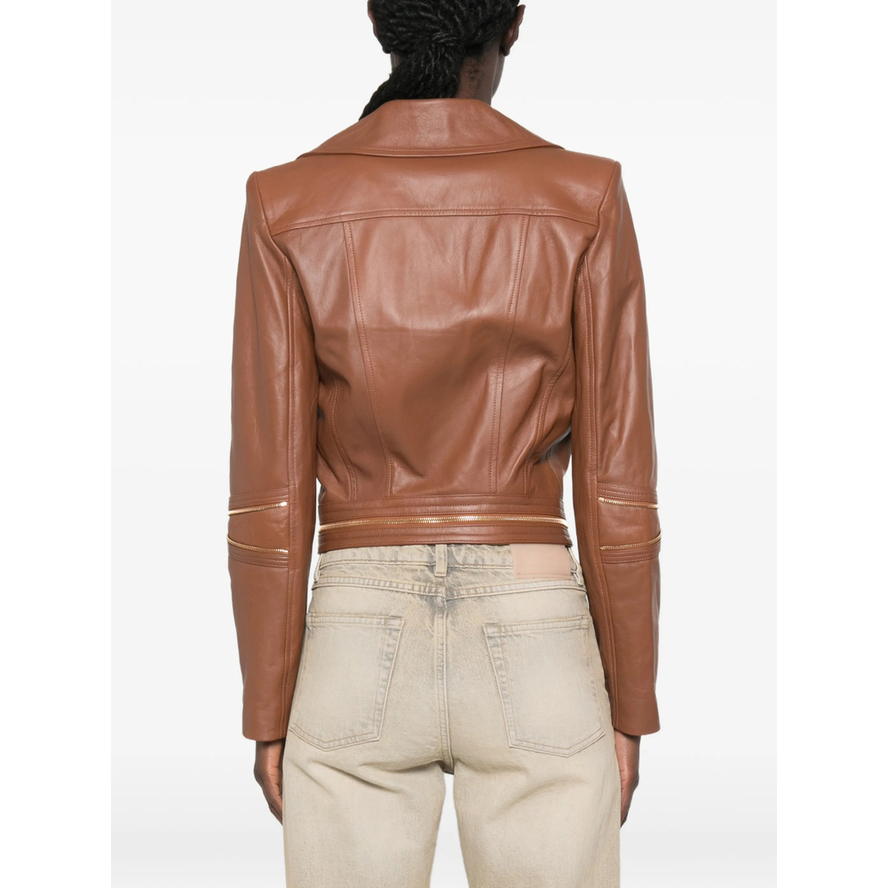 [ELISABETTA FRANCHI] Leather Jacket FW26 GD01Z66E2  FK3