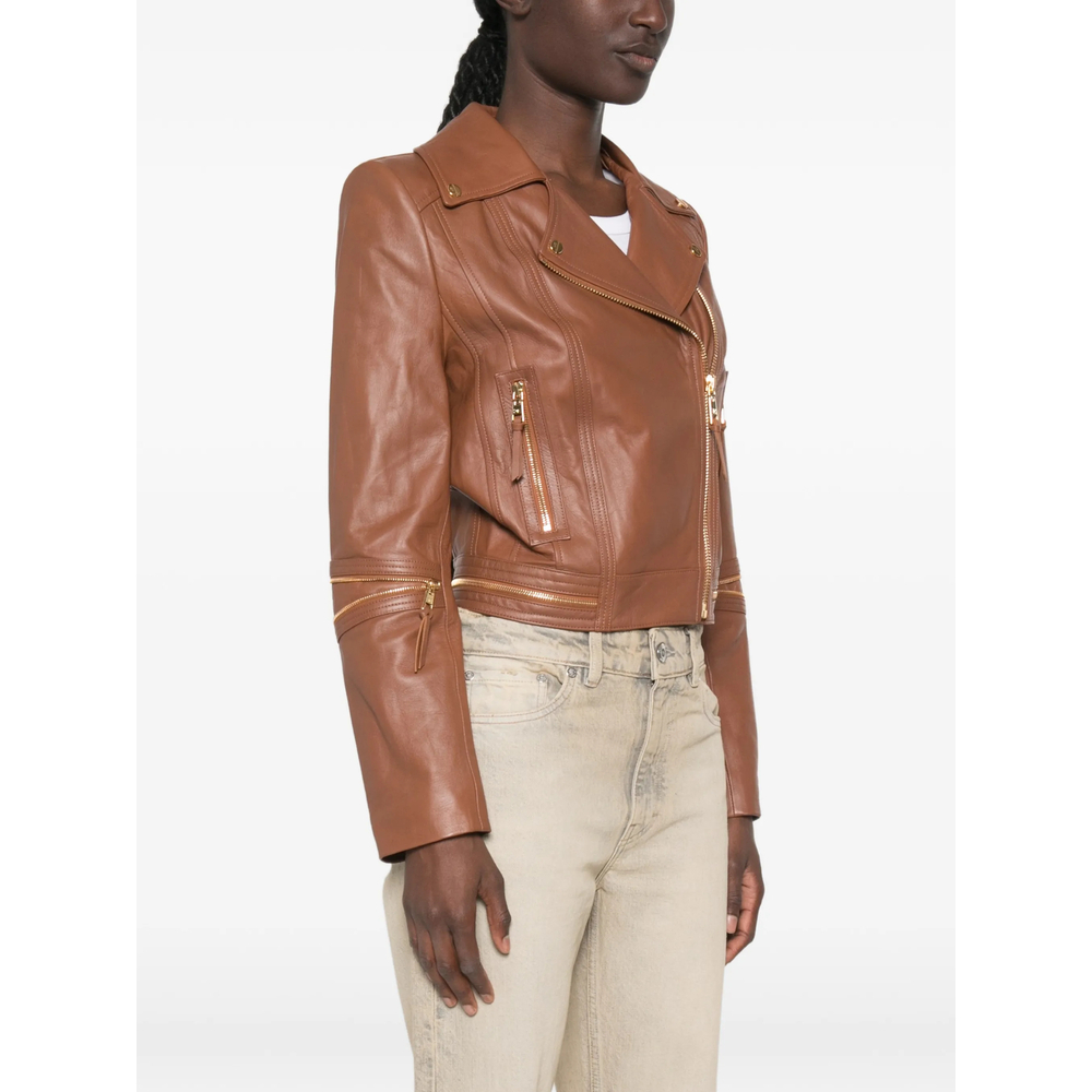 [ELISABETTA FRANCHI] Leather Jacket FW26 GD01Z66E2  FK3