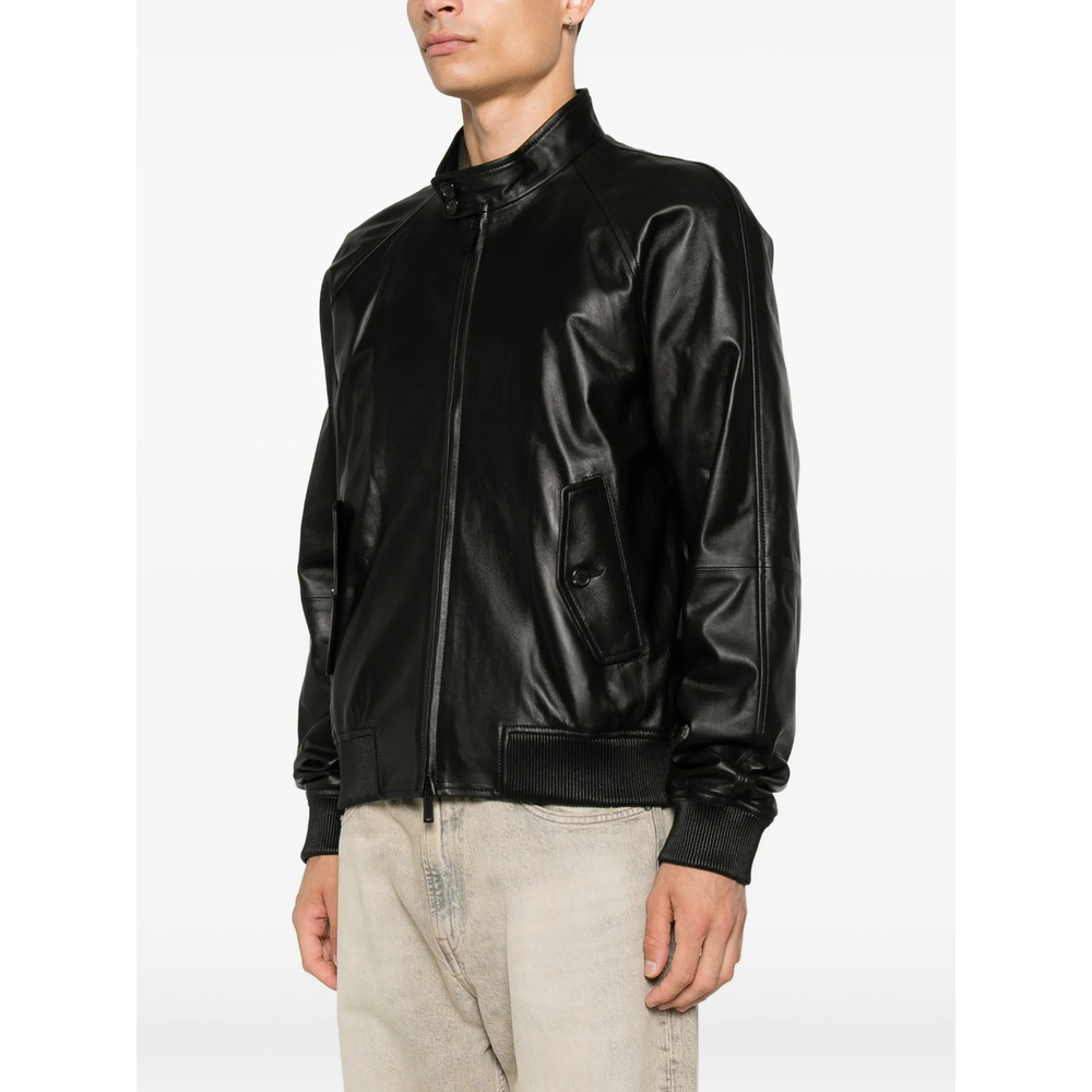 [Dsquared2] Leather Jacket FW26 D07052 S74AM1752 900