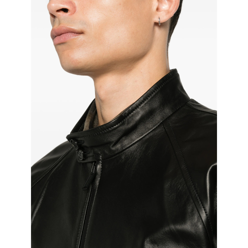 [Dsquared2] Leather Jacket FW26 D07052 S74AM1752 900