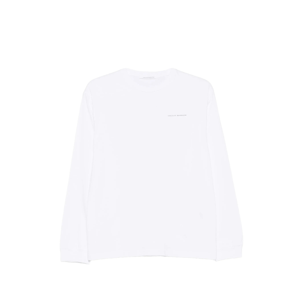 [Cecilie Bahnsen] T-shirts Long Sleeve FW26 RTW19006 BLILY WHPIN