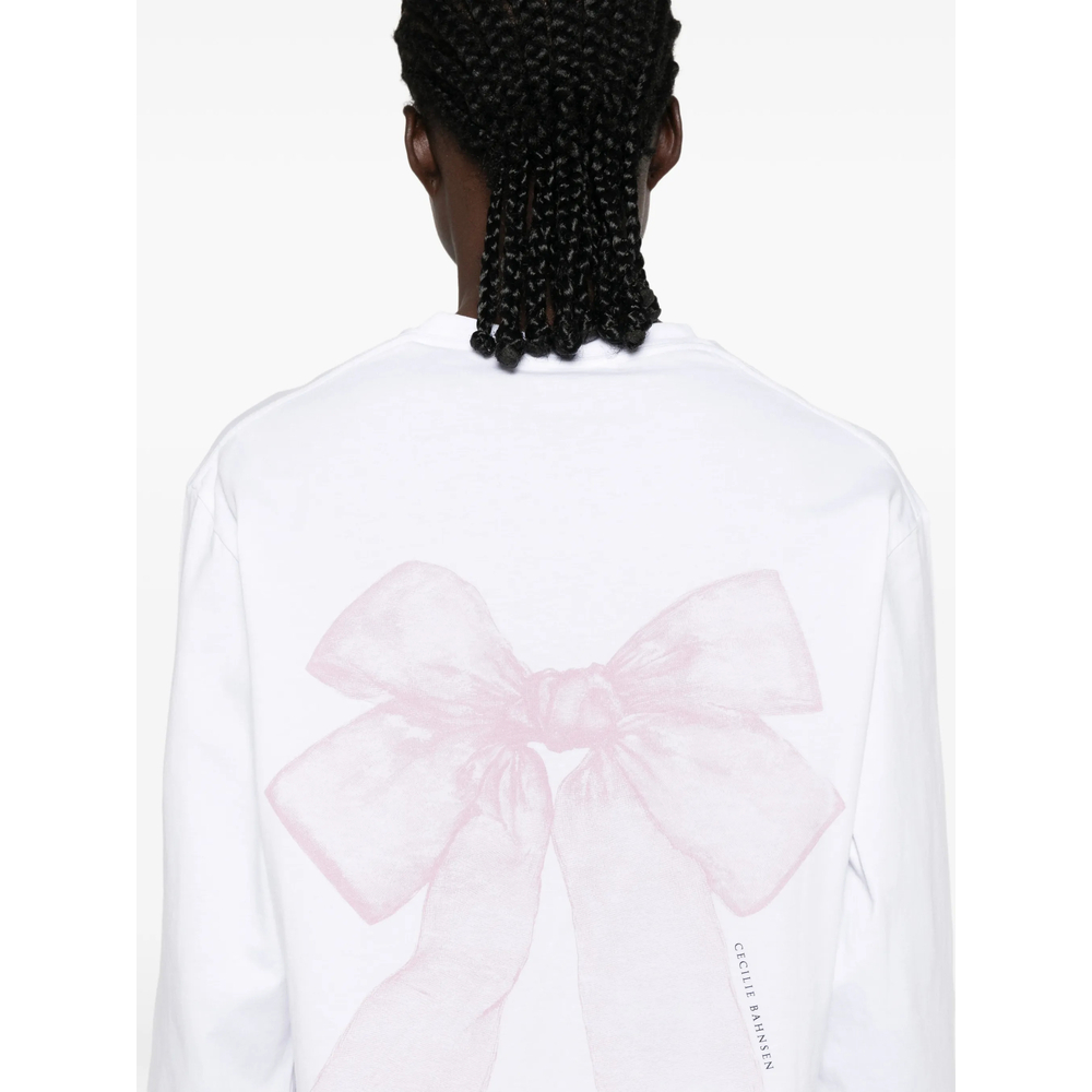 [Cecilie Bahnsen] T-shirts Long Sleeve FW26 RTW19006 BLILY WHPIN