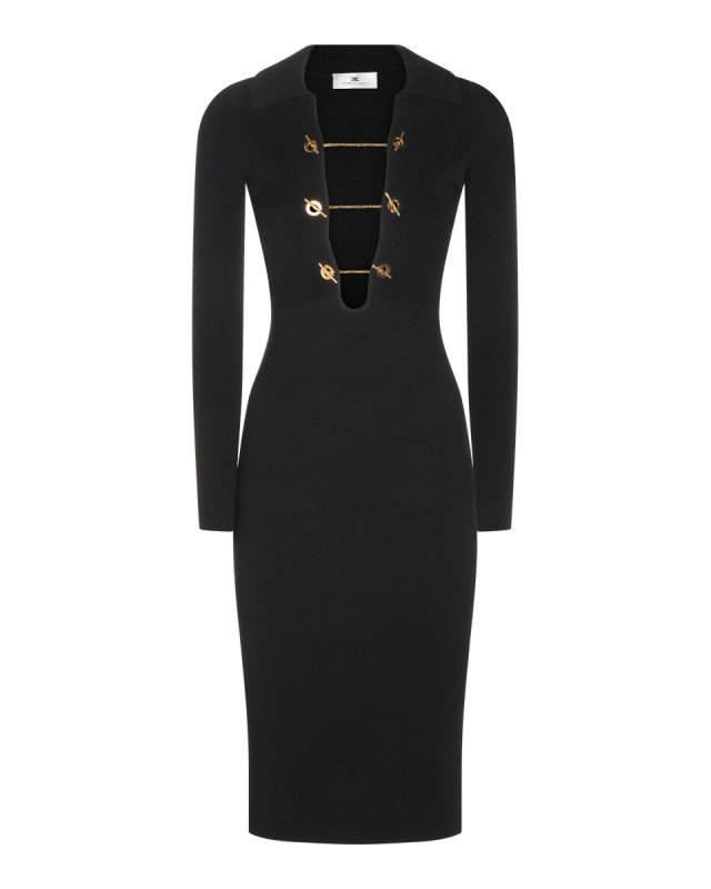 [ELISABETTA FRANCHI] Long sleeve dress FW26 AM01S66E2110