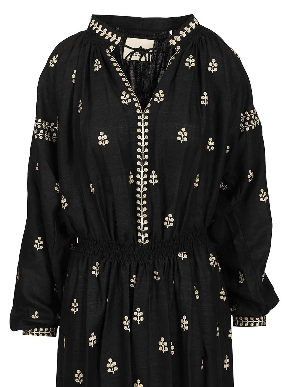 [Isabel Marant] Long sleeve dress SS26 26PRO1027FA-D1J12I01BK