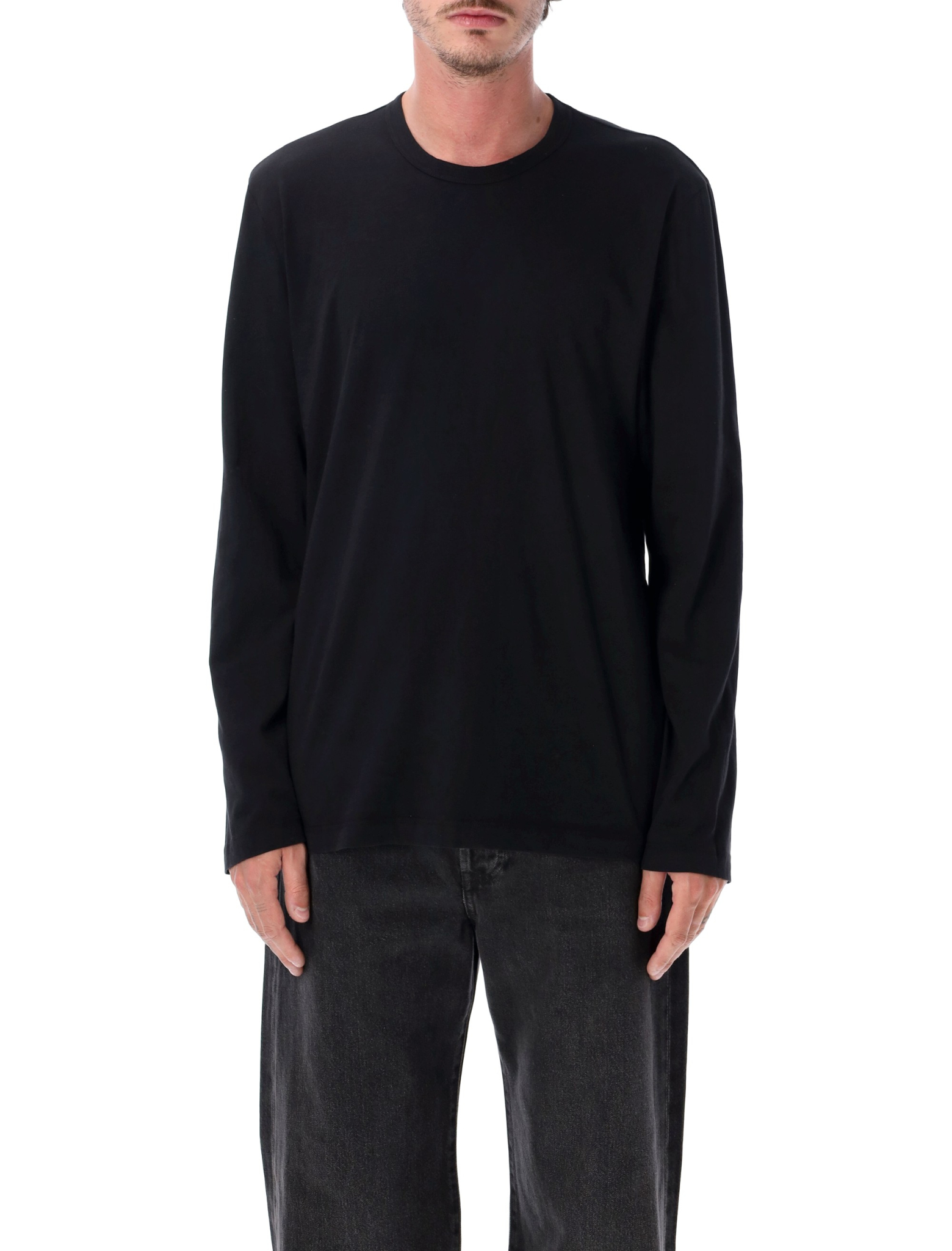 [JAMES PERSE] T-shirts Long Sleeve FW26 MLJ3351BLK