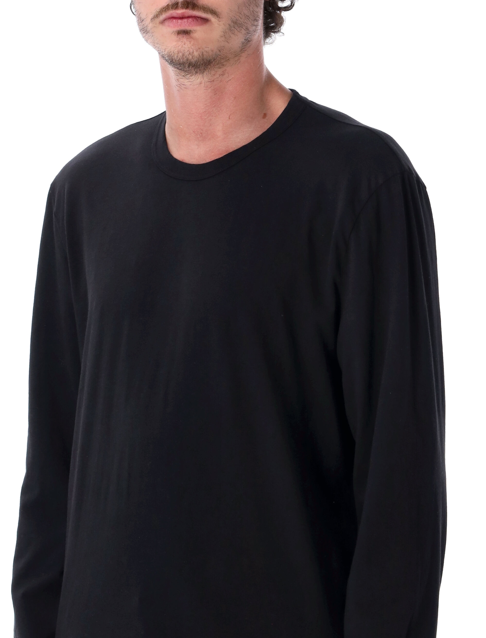 [JAMES PERSE] T-shirts Long Sleeve FW26 MLJ3351BLK