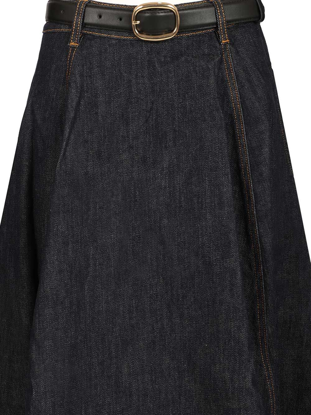 [Self-portrait] Long skirt SS26 RS26-828MSK-BLBLUE