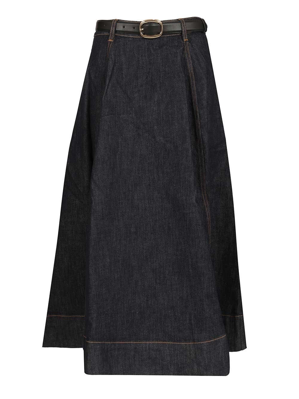 [Self-portrait] Long skirt SS26 RS26-828MSK-BLBLUE
