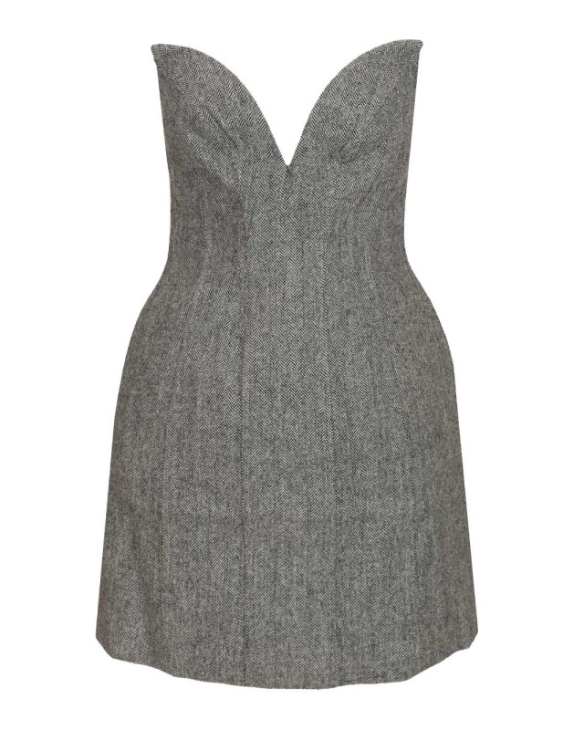 [Self-portrait] Sleeveless dress SS26 RS26-213S-GRGREY