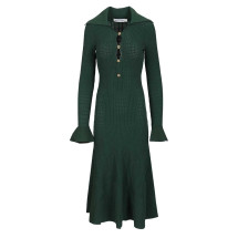 [Self-portrait] Long sleeve dress SS26 RS26-138MA-GGREEN