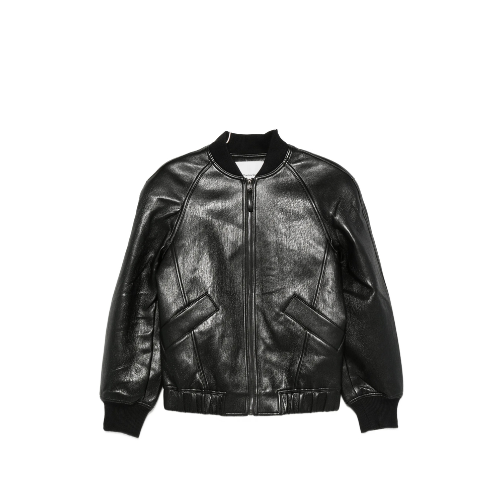 [THE FRANKIE SHOP] Leather Jacket FW26 ALENA  BLACK
