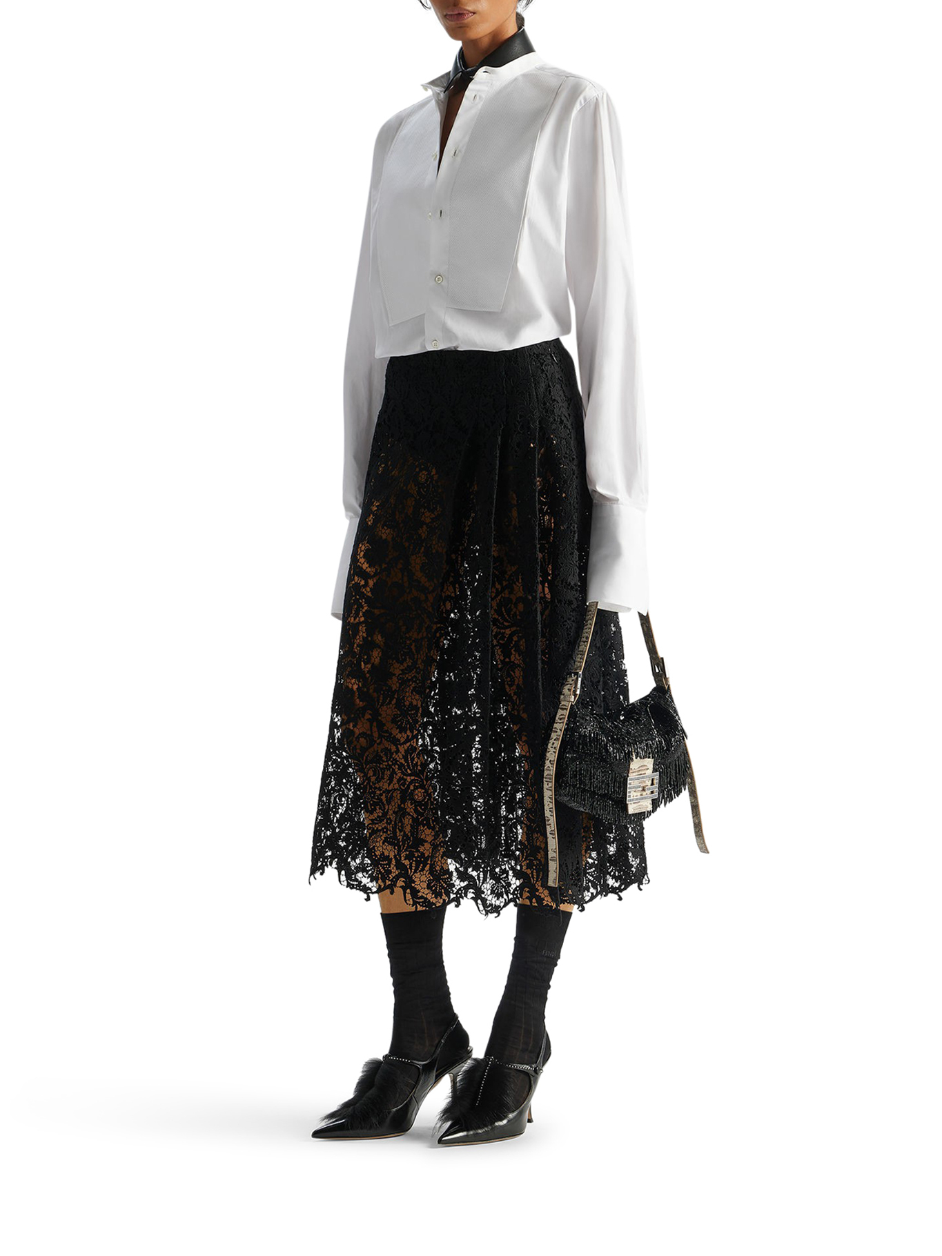 [Fendi] Long sleeve dress FW26 FQ7762B1U2F0QA1 BLACK