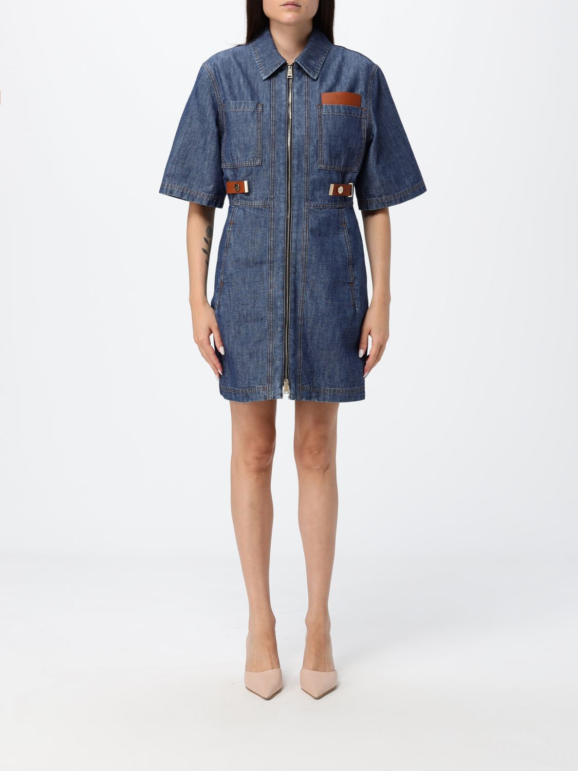 [Fendi] Short sleeve dress FW26 FLD576AW8H F0QB0