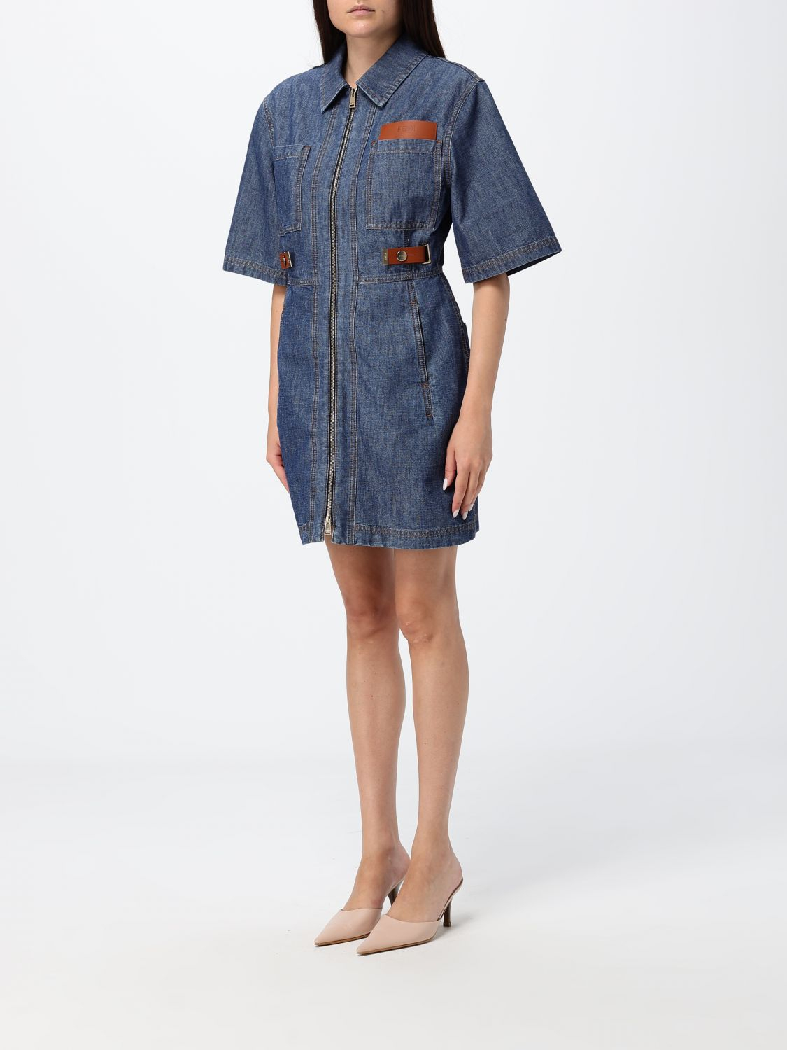 [Fendi] Short sleeve dress FW26 FLD576AW8H F0QB0