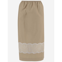 [CARVEN] Long skirt SS26 6261K21098Oat