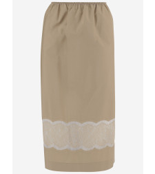 [CARVEN] Long skirt SS26 6261K21098Oat