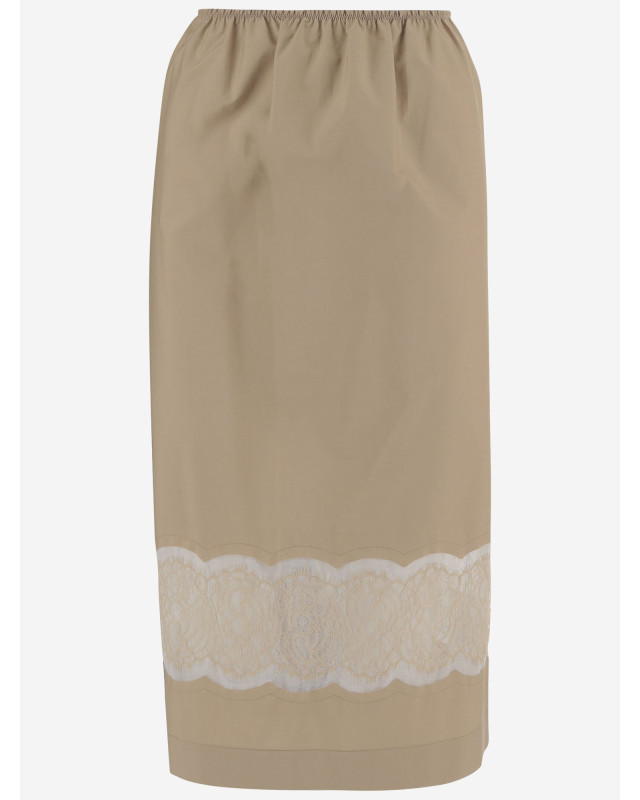 [CARVEN] Long skirt SS26 6261K21098Oat