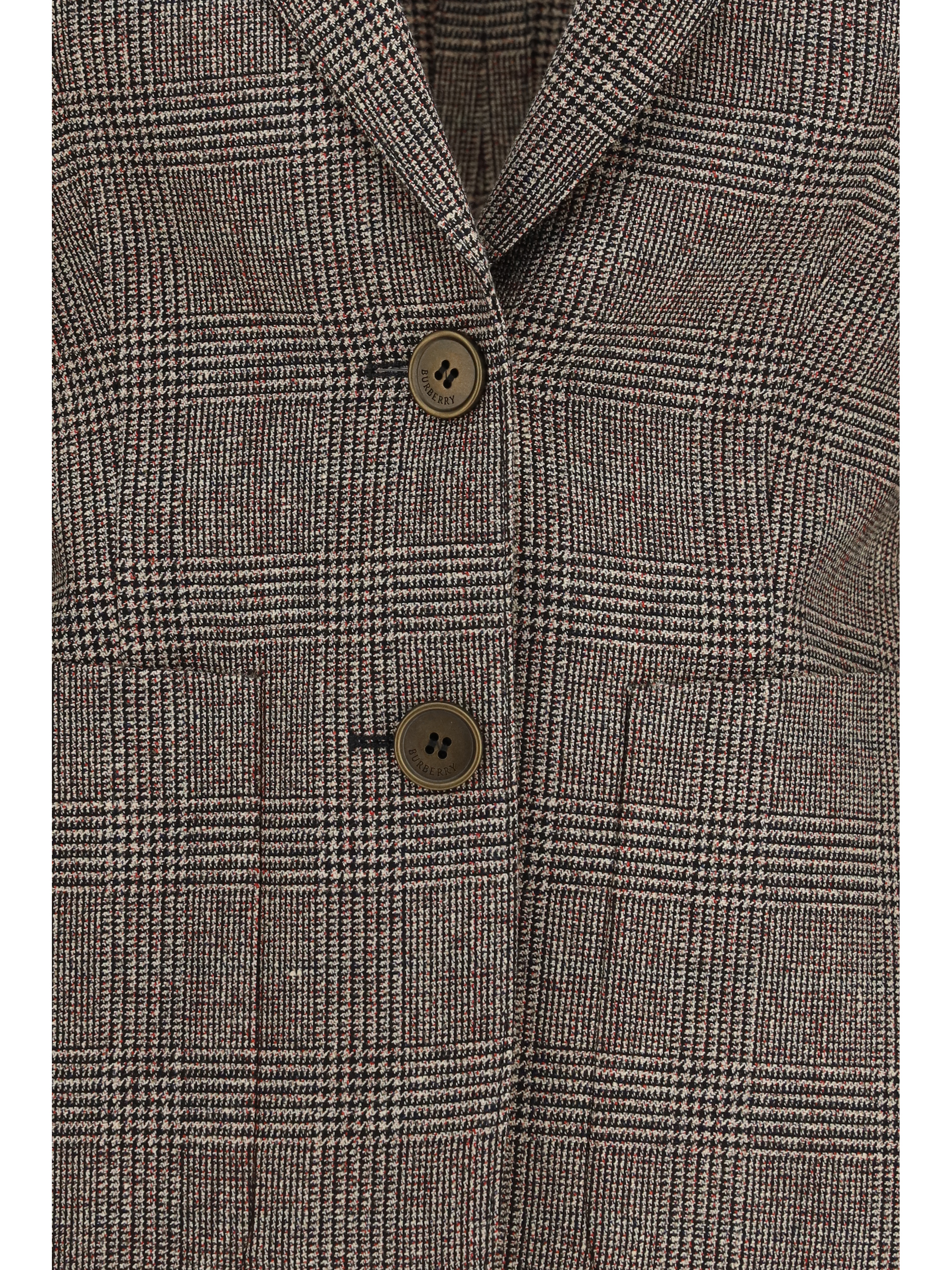 Single-breasted wool and linen Blazer