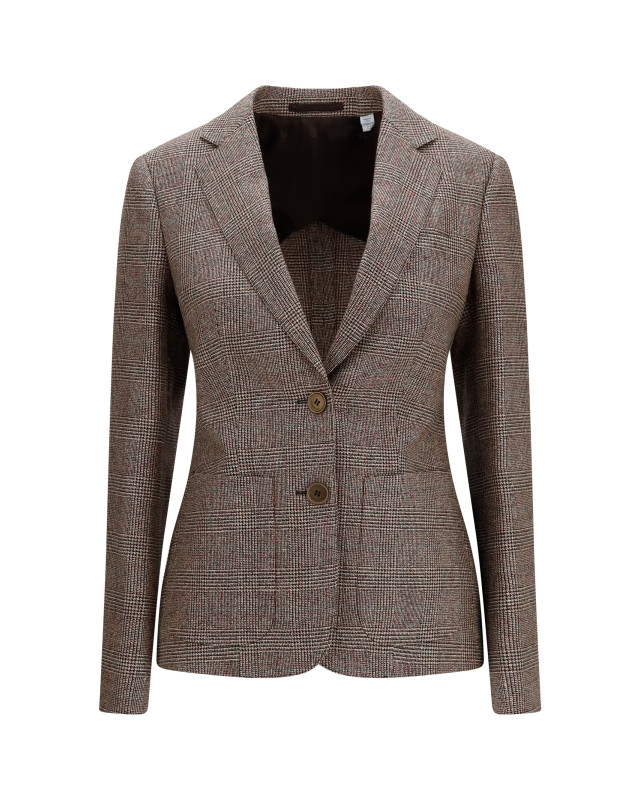 Single-breasted wool and linen Blazer