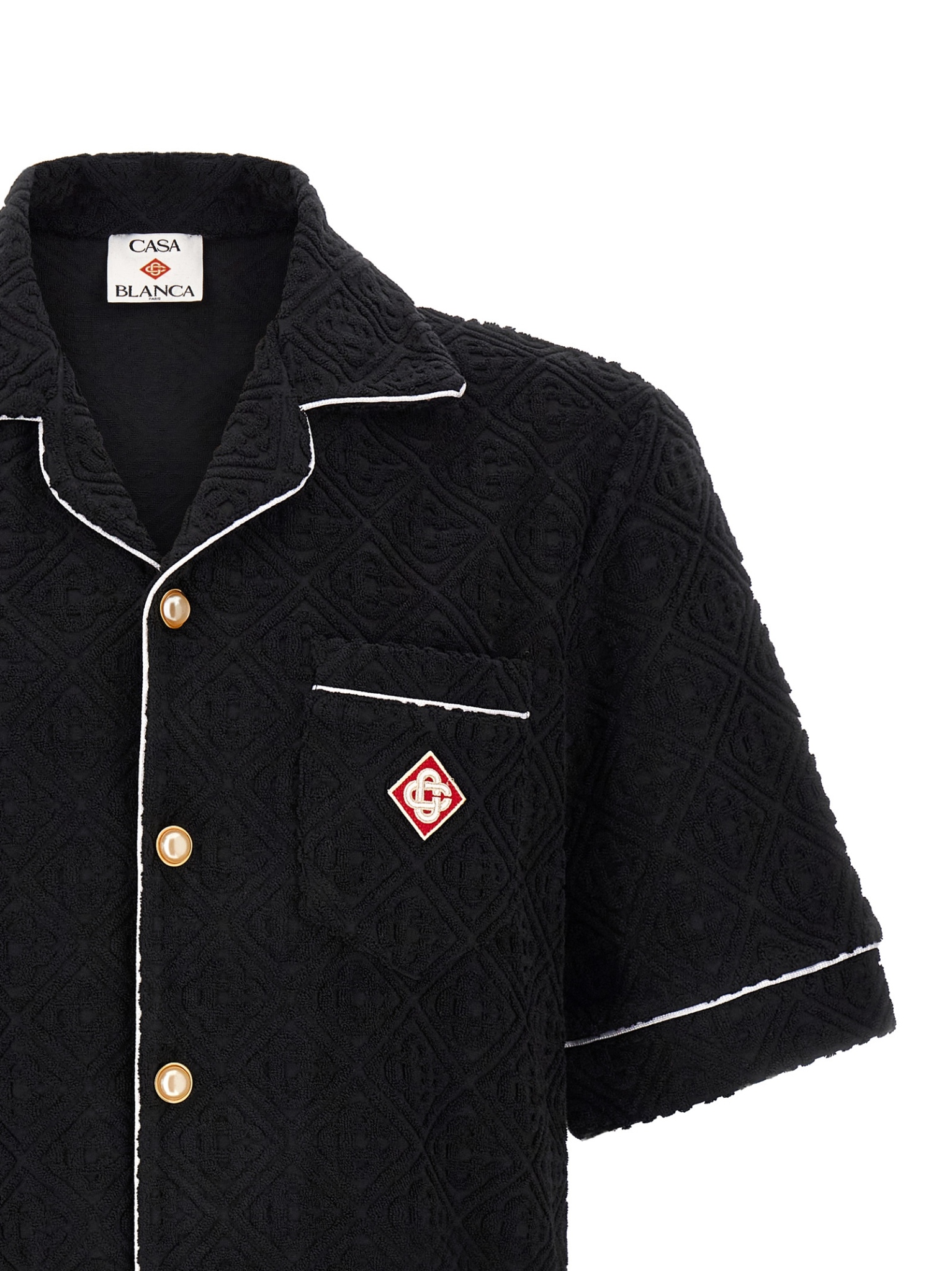 [Casablanca] Shirts Short Sleeve FW26 MPF26SH08502BLACK