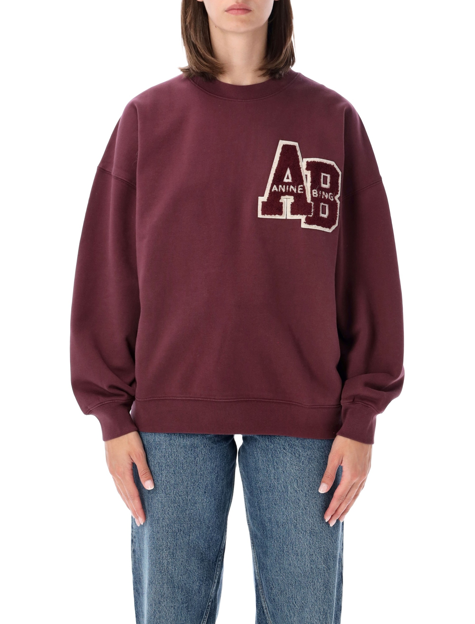 [Anine Bing] Sweatshirt FW26 A0812601BGN28BURGUNDY