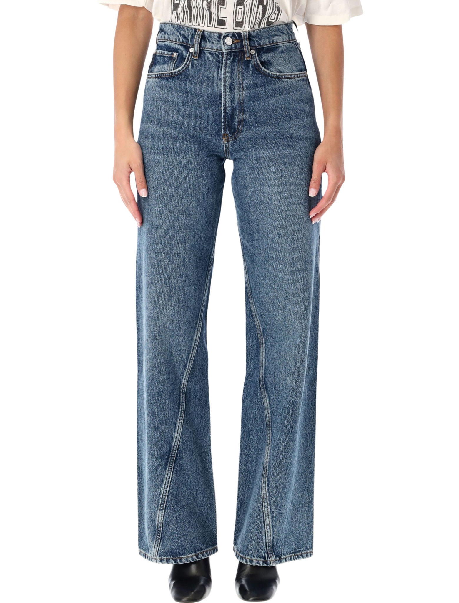 [Anine Bing] Jeans FW26 A0612916WHD94CABANA BLU