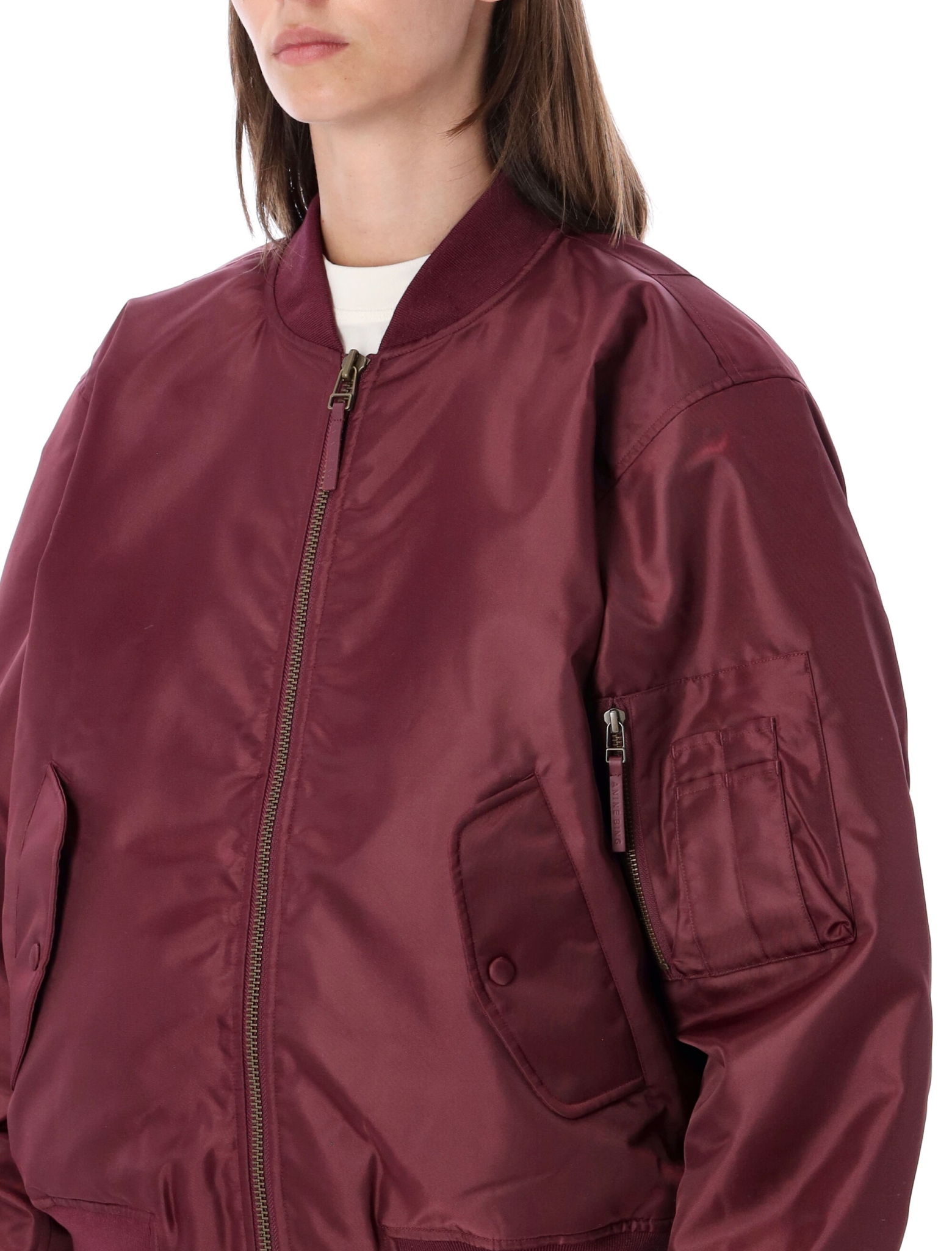 [Anine Bing] Coat FW26 A0110490BGN28BURGUNDY
