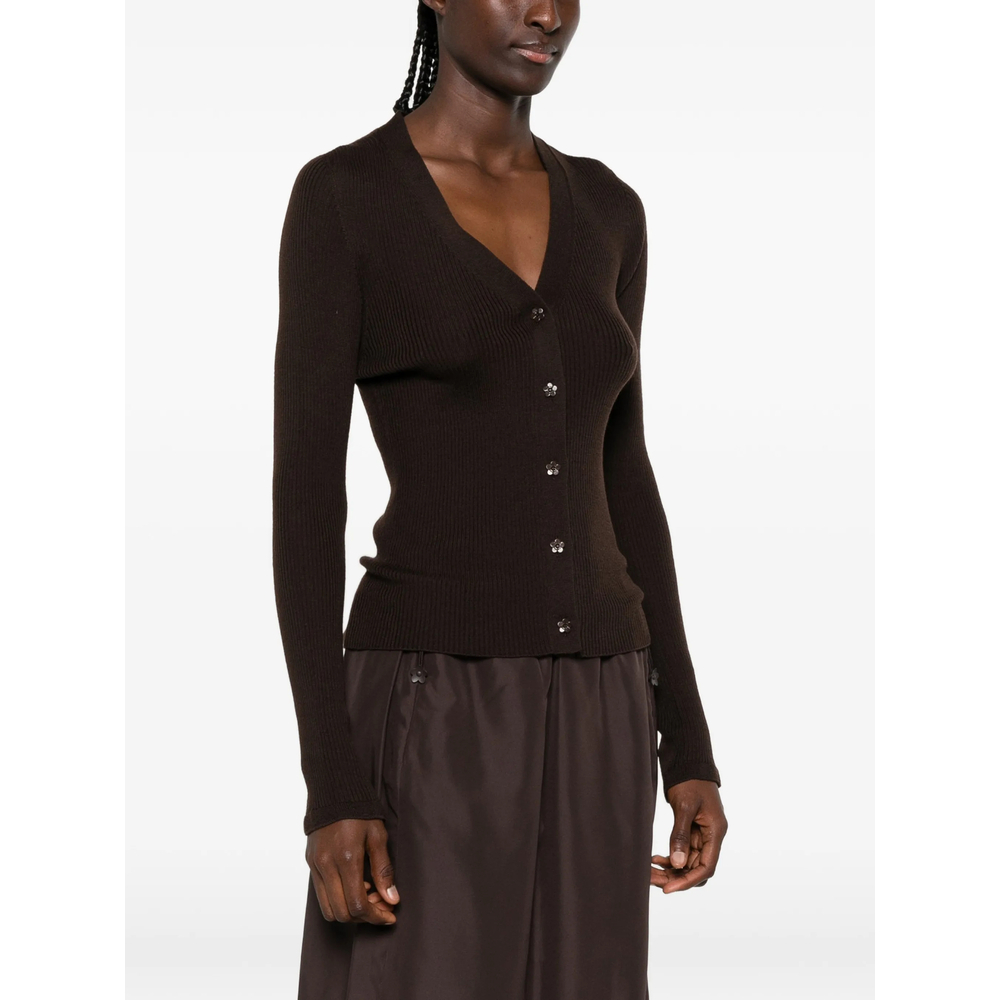 [Cecilie Bahnsen] Cardigan FW26 KNI52003 FOLKE BROWN