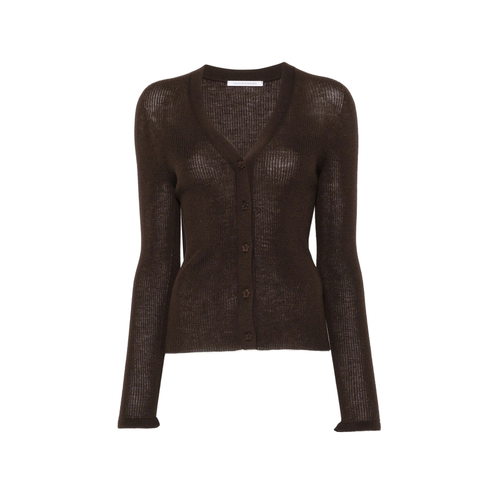 [Cecilie Bahnsen] Cardigan FW26 KNI52003 FOLKE BROWN