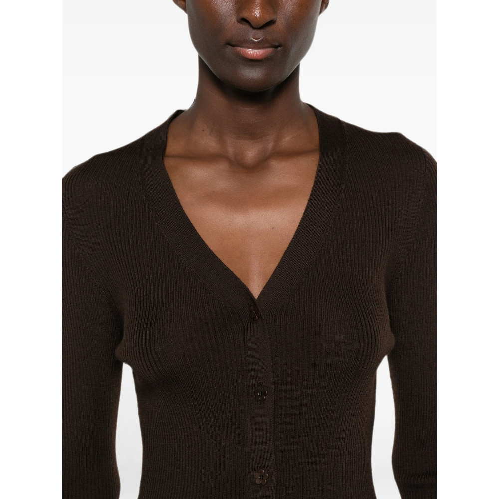 [Cecilie Bahnsen] Cardigan FW26 KNI52003 FOLKE BROWN