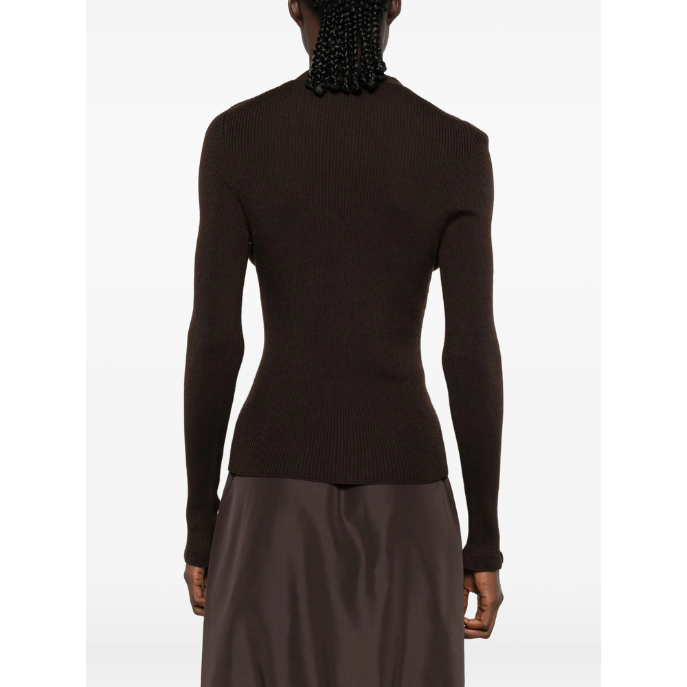 [Cecilie Bahnsen] Cardigan FW26 KNI52003 FOLKE BROWN