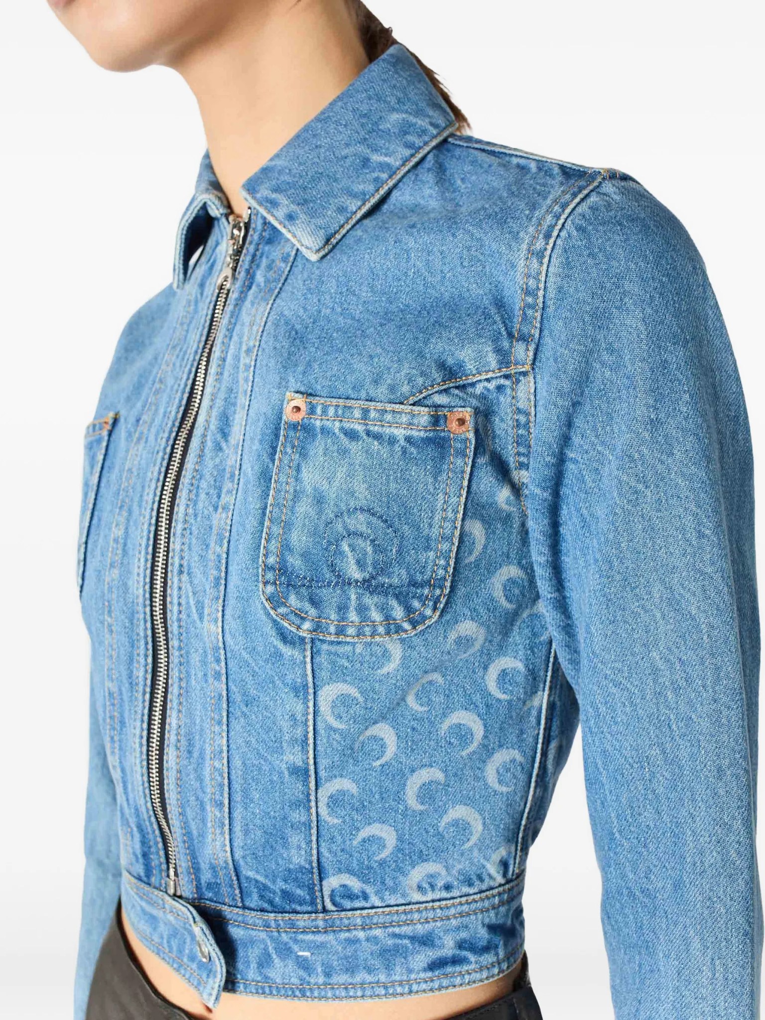 [MARINE SERRE] Denim Jacket SS26 WJA076ACDEN0002BL05